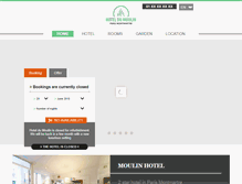 Tablet Screenshot of hotelmoulin.com